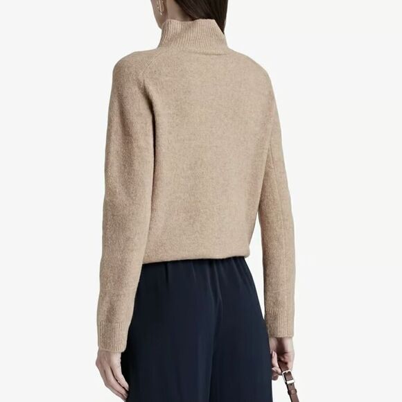 New Vince Raglan Turtleneck Sweater Sand Size Large - Picture 2 of 5